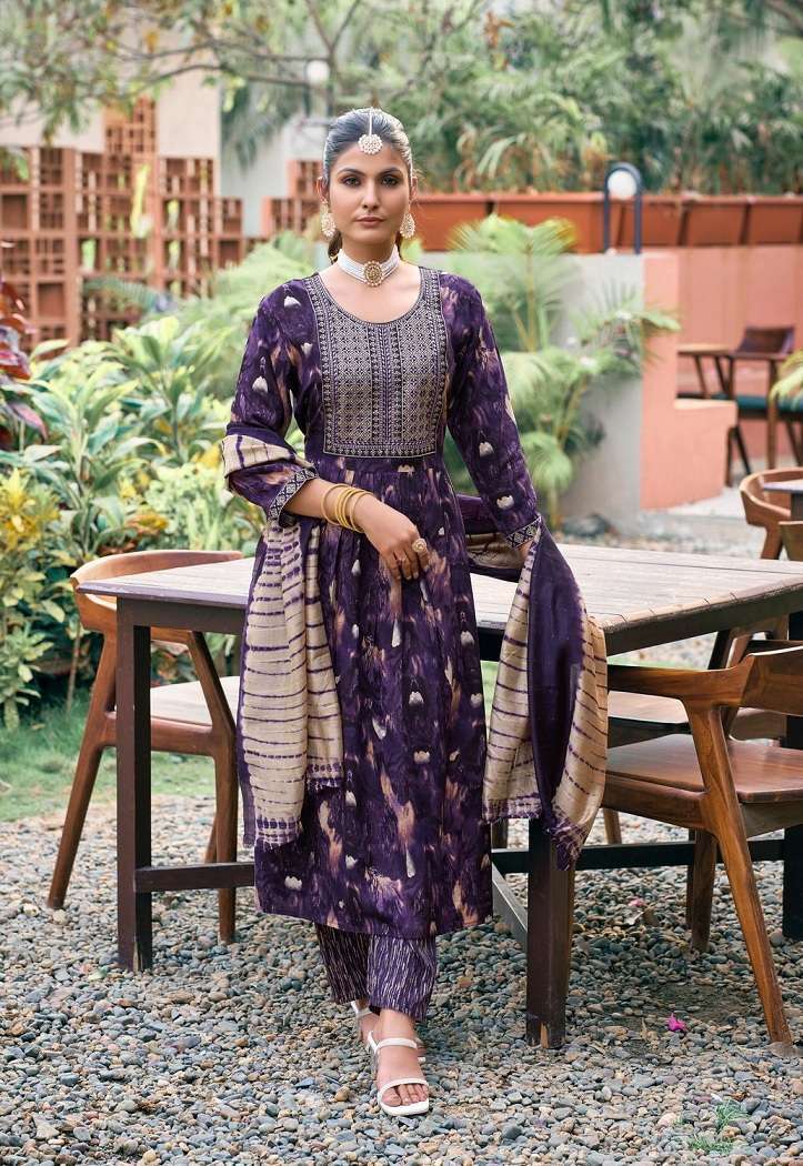 Mystic9 Shanaya Vol-1 – Umbrella Cut urti fabrics in Ahmedabad
