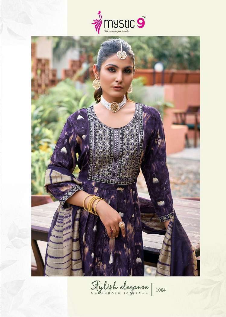 Mystic9 Shanaya Vol-1 – Umbrella Cut urti fabrics in Ahmedabad