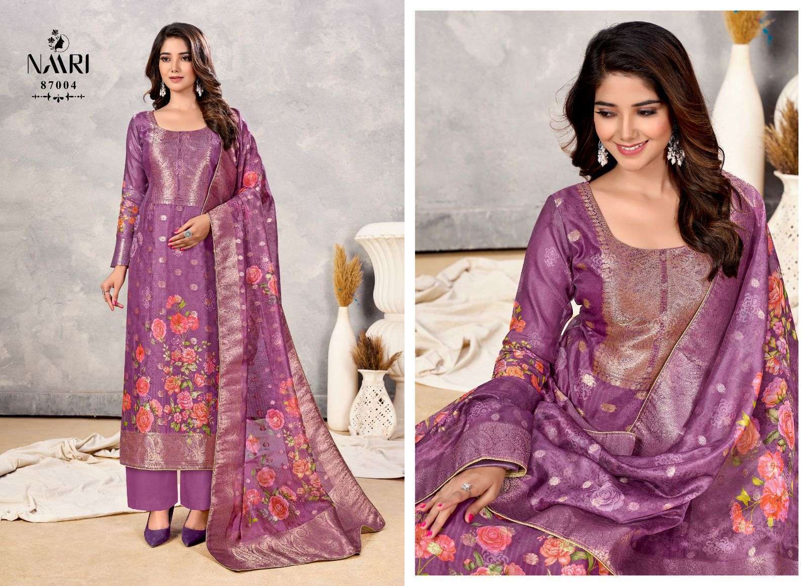 Naari Avanti Organza Jacquard Wholesale Party Wear Salwar Kameez in Kolkata