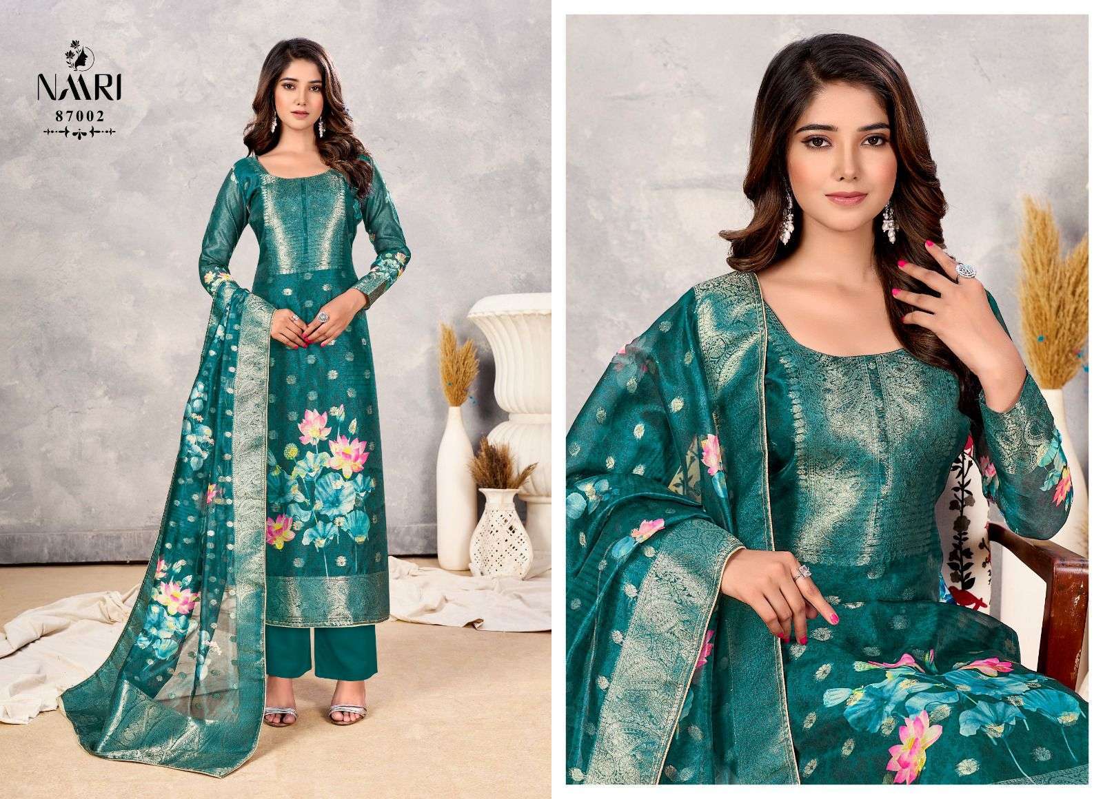 Naari Avanti Organza Jacquard Wholesale Party Wear Salwar Kameez in Kolkata