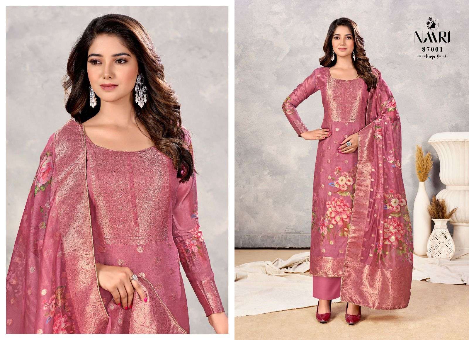 Naari Avanti Organza Jacquard Wholesale Party Wear Salwar Kameez in Kolkata