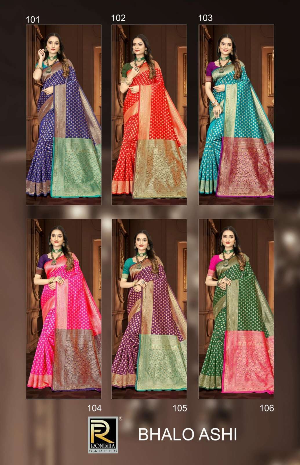 Ronisha Bhaloashi Banarasi Silk Surat textile market sarees