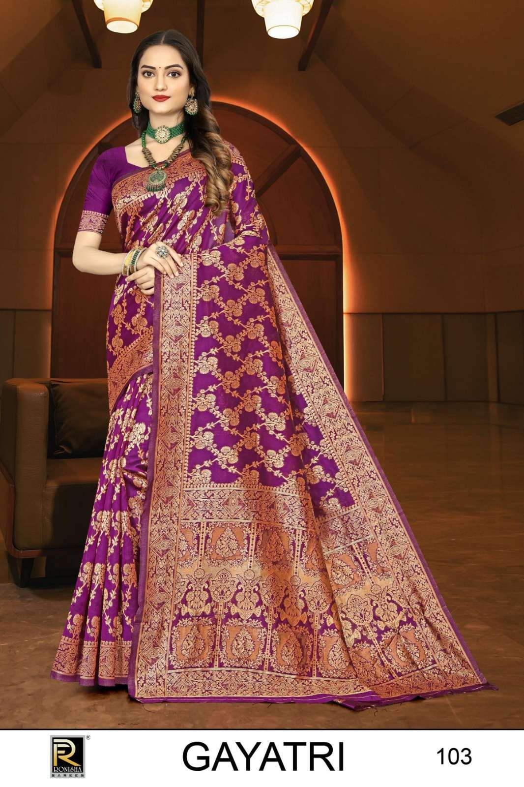 Ronisha Gaytri Banarasi Silk Bridal sarees in Bangalore