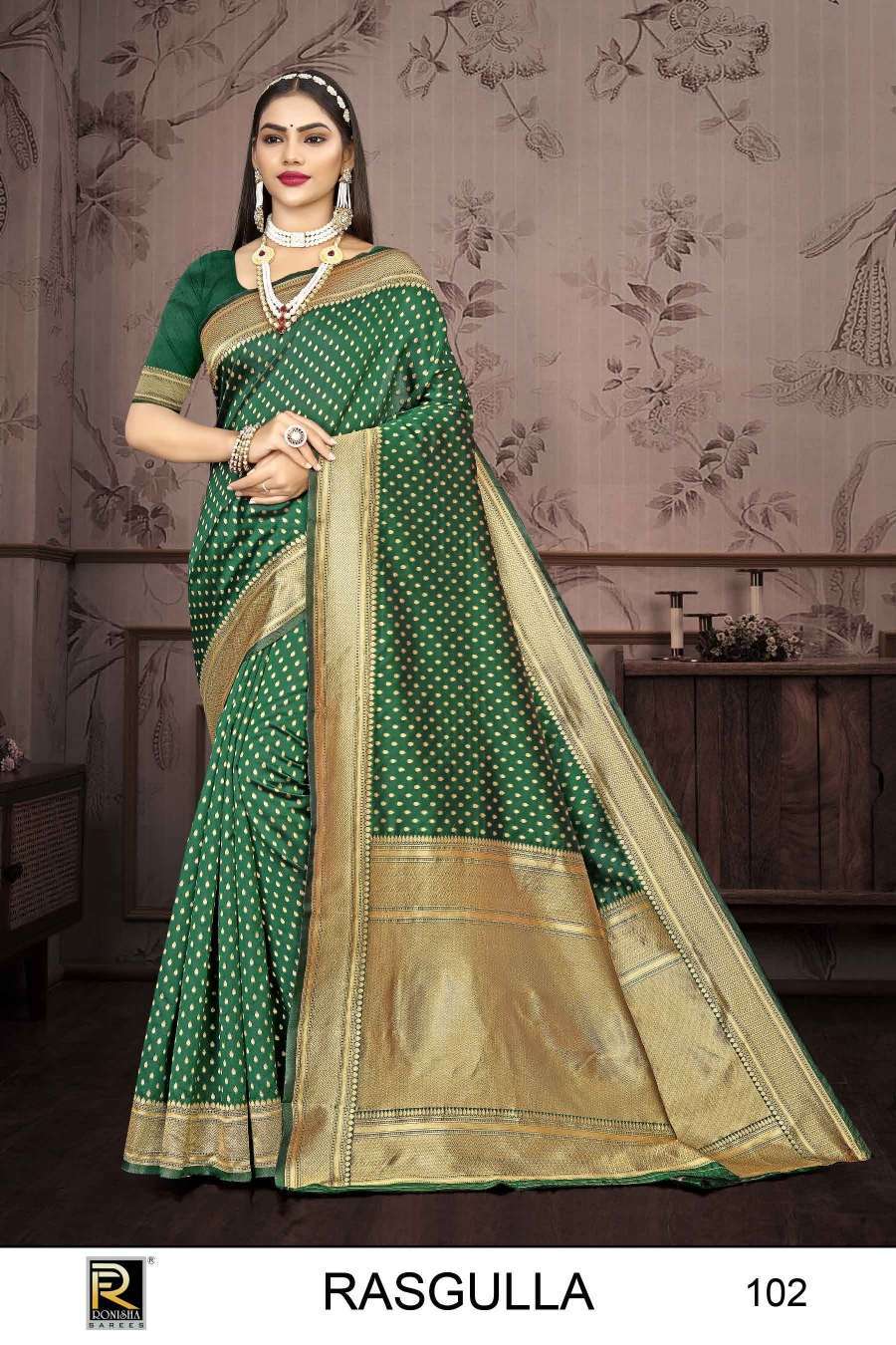 Ronisha Rasgulla Banarasi Silk wholesale sarees in Surat