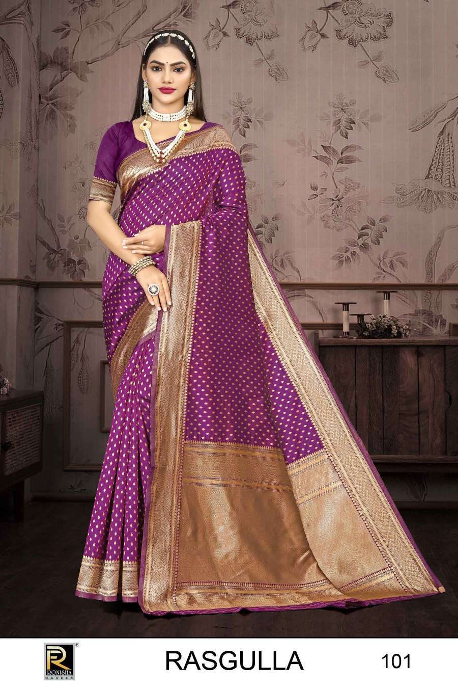 Ronisha Rasgulla Banarasi Silk wholesale sarees in Surat