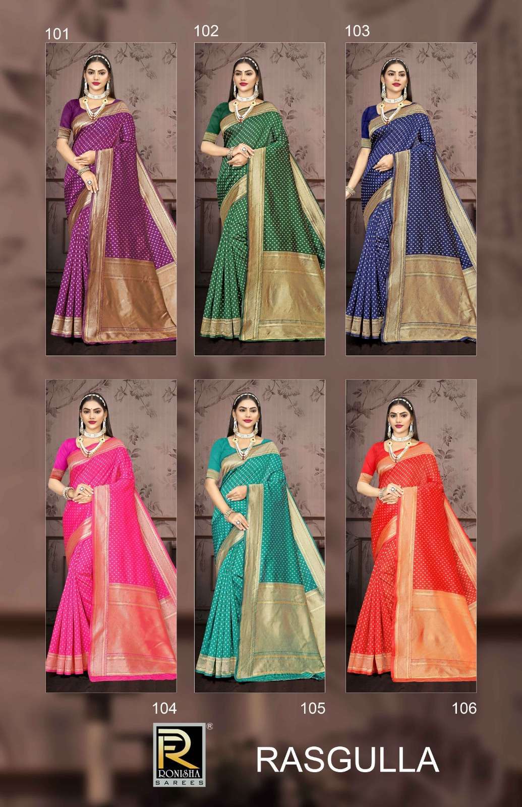 Ronisha Rasgulla Banarasi Silk wholesale sarees in Surat