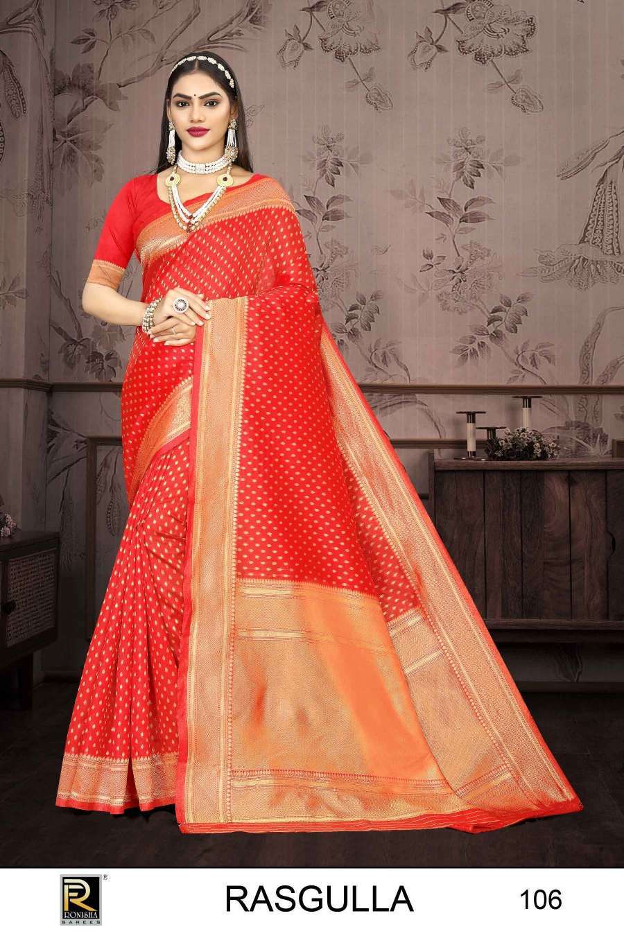 Ronisha Rasgulla Banarasi Silk wholesale sarees in Surat