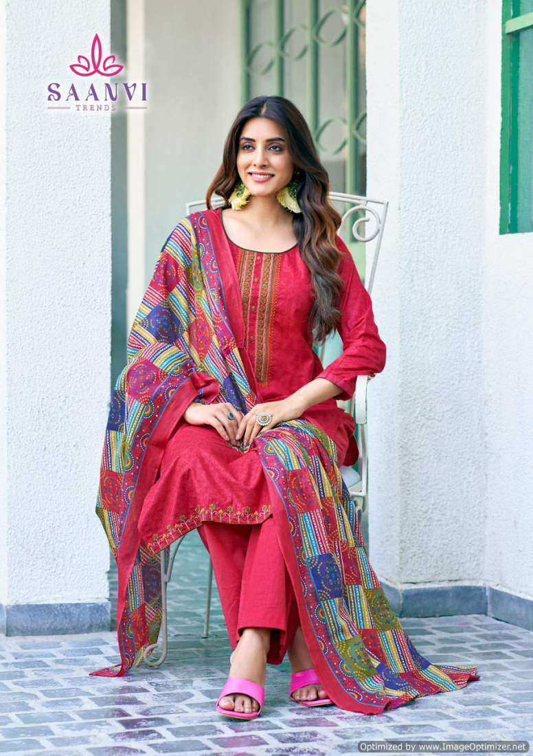 Saanvi Romani Cambric Cotton Wholesale dress materials for selling