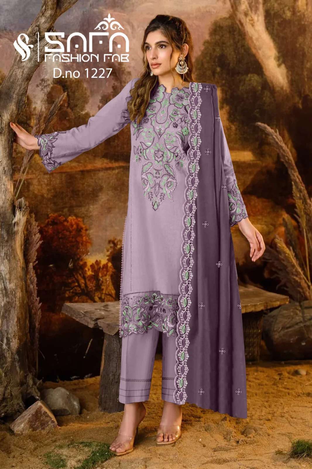 Safa Fashion Fab 1227 Georgette Surat textile market salwar kameez