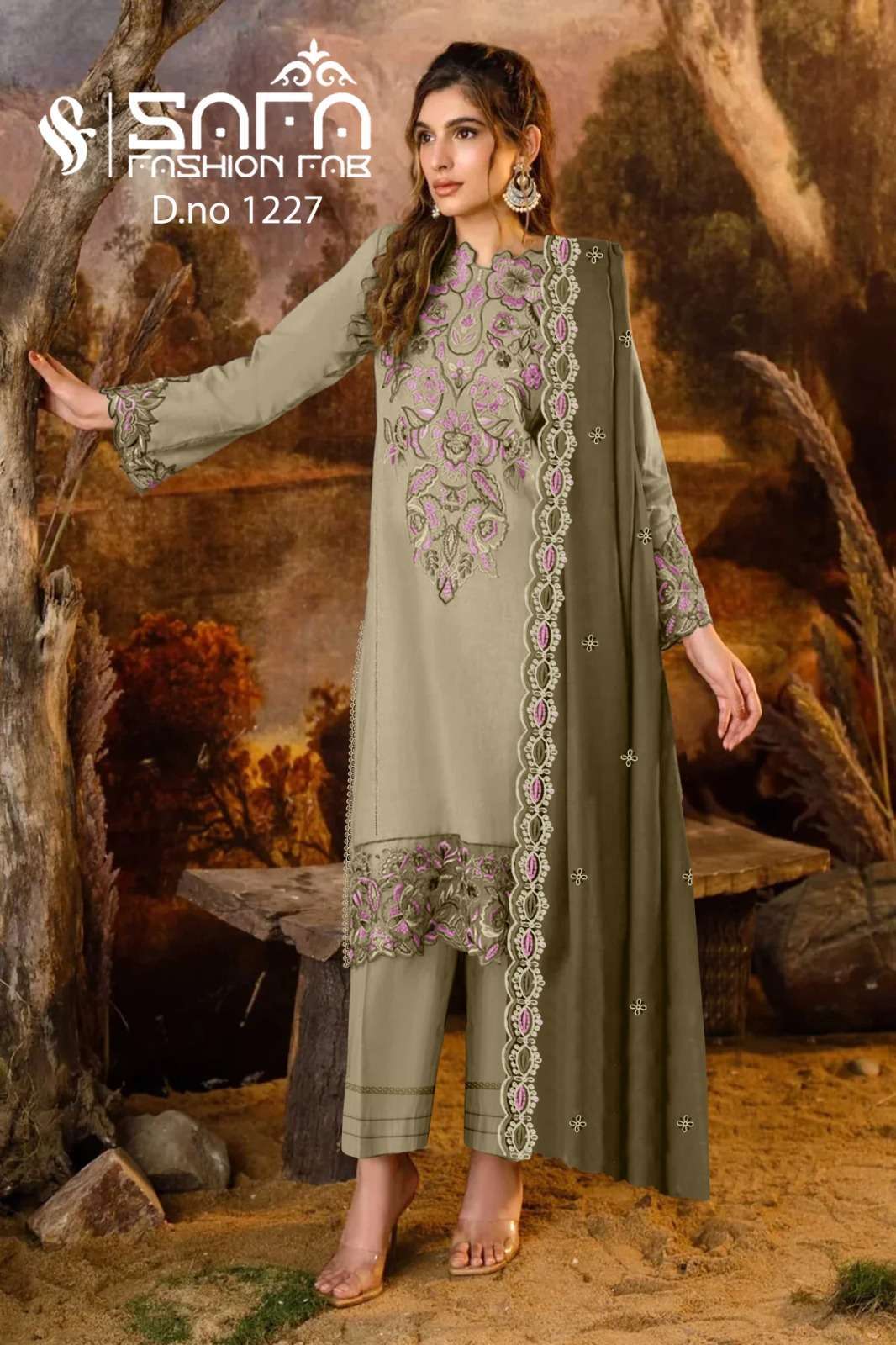 Safa Fashion Fab 1227 Georgette Surat textile market salwar kameez