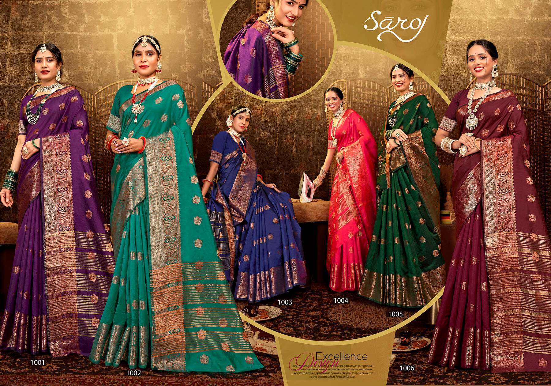 Saroj Jannat Vol.1 Soft Silk Bollywood sarees wholesale