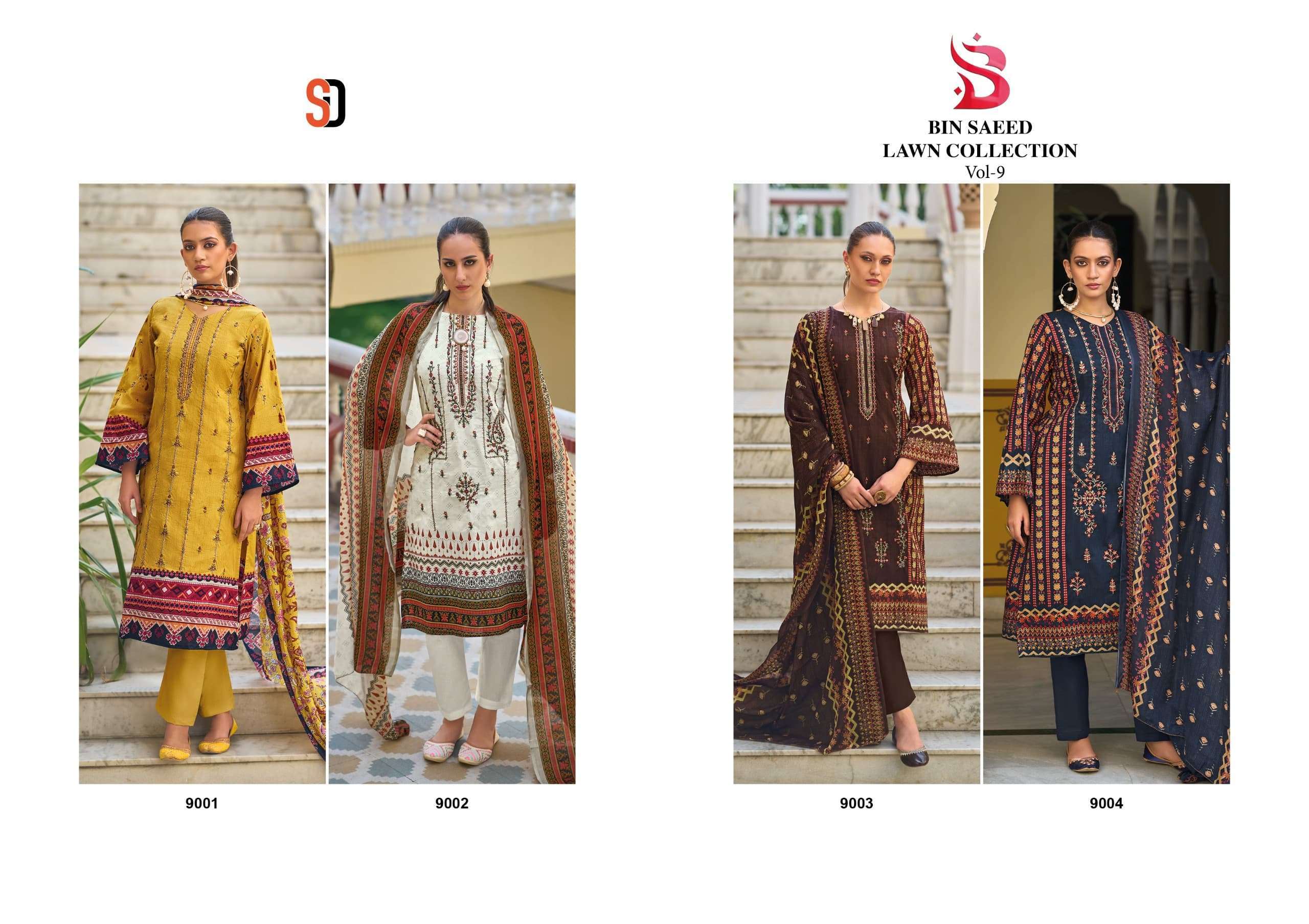 SHARADDHA DESIGNER BIN SAEED VOL-9 Pakistani lawn suits online
