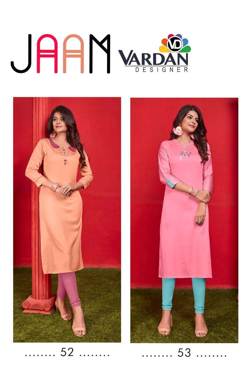 Vardan Designer JAAM Vol- 1 Designer kurtis wholesale market in Surat
