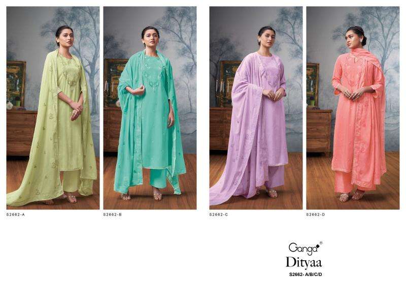 GANGA DITYAA 2662 Traditional dress materials in Gulbarga