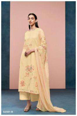 Ganga EVIN 2561 Chiffon dress material wholesale in Mumbai