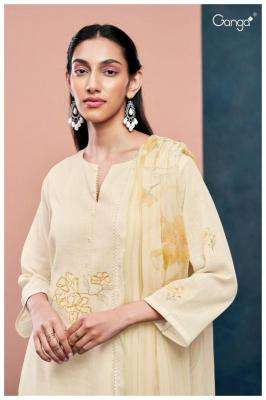 Ganga EVIN 2561 Chiffon dress material wholesale in Mumbai