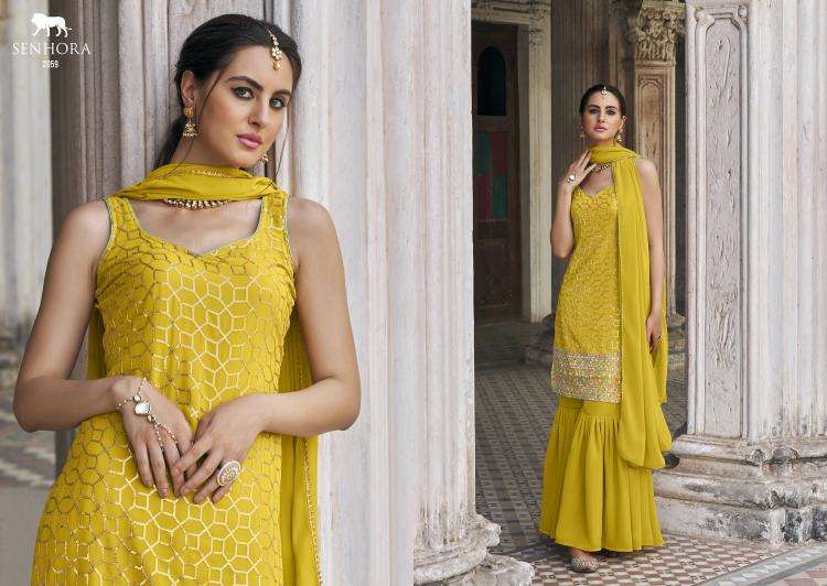 Senhora Ibtida Fux Georgette Designer Wholesale Salwar Kameez market in Mumbai