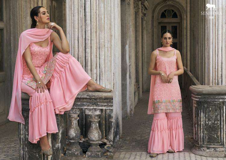 Senhora Ibtida Fux Georgette Designer Wholesale Salwar Kameez market in Mumbai