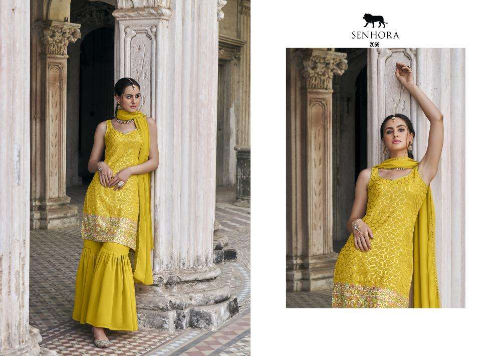 Senhora Ibtida Fux Georgette Designer Wholesale Salwar Kameez market in Mumbai