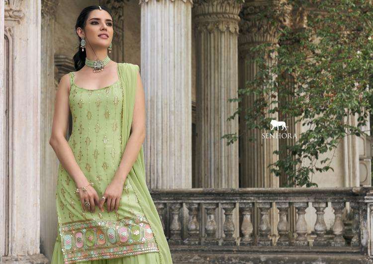Senhora Ibtida Fux Georgette Designer Wholesale Salwar Kameez market in Mumbai