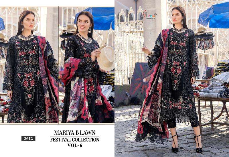 Shree Mariya B Lawn Festival Collection Vol 6 Cotton Dupatta Pakistani suits wholesale dealers in Delhi