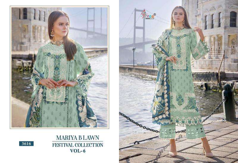 Shree Mariya B Lawn Festival Collection Vol 6 Cotton Dupatta Pakistani suits wholesale dealers in Delhi