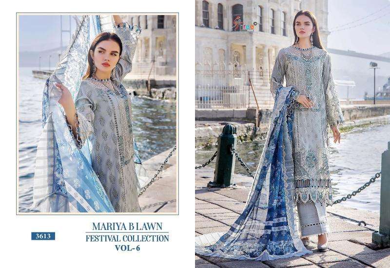 Shree Mariya B Lawn Festival Collection Vol 6 Cotton Dupatta Pakistani suits wholesale dealers in Delhi