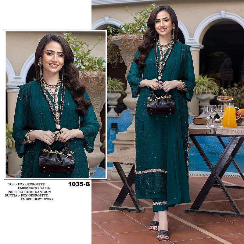 Ct 1035 Georgette Embroidered Designer Salwar Kameez wholesalers in Kolkata