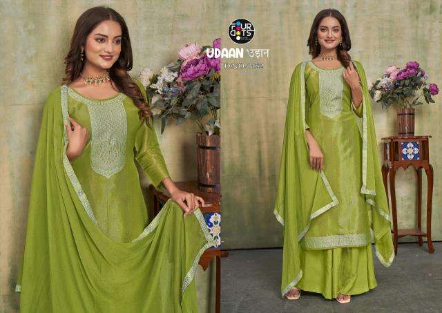 Four Dots Udaan Shimmer Fancy Wholesale Dress Materials