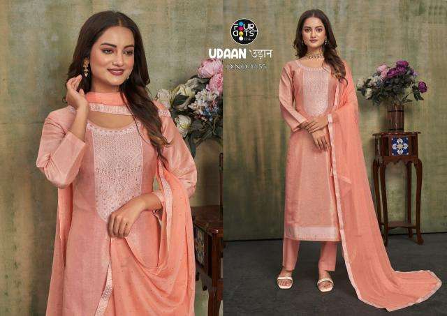 Four Dots Udaan Shimmer Fancy Wholesale Dress Materials
