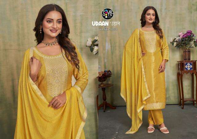 Four Dots Udaan Shimmer Fancy Wholesale Dress Materials