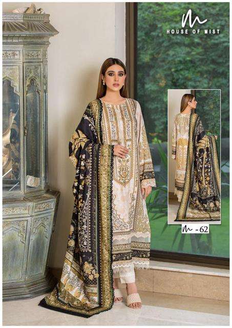 House Of Mist Ghazal Vol 7 Cotton Georgette Dress Material Wholesale