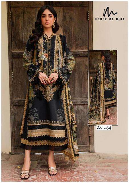 House Of Mist Ghazal Vol 7 Cotton Georgette Dress Material Wholesale