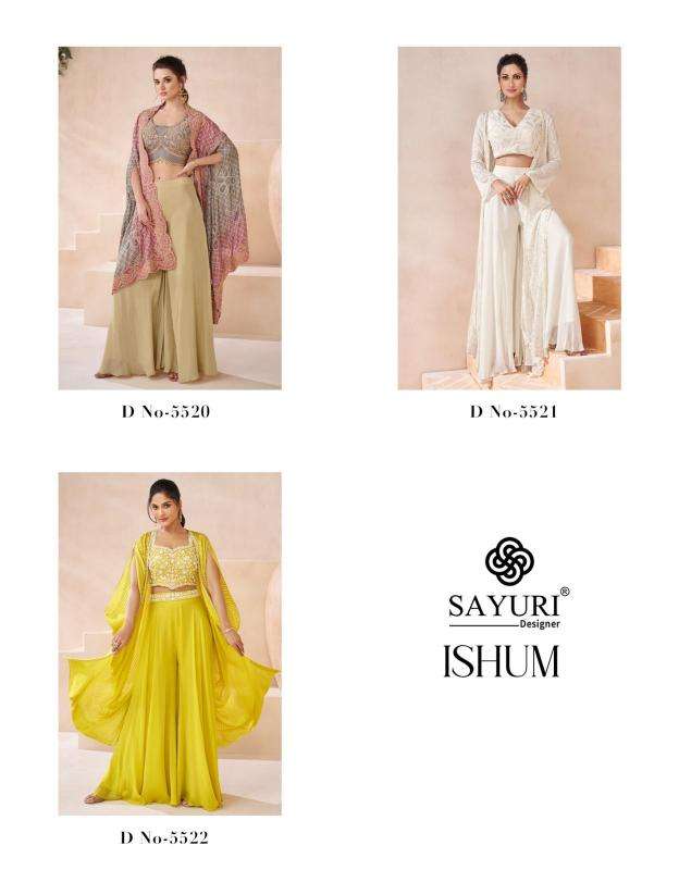 Sayuri Ishum Georgette Designer Indo Western Wear manufacturers in Kolkata
