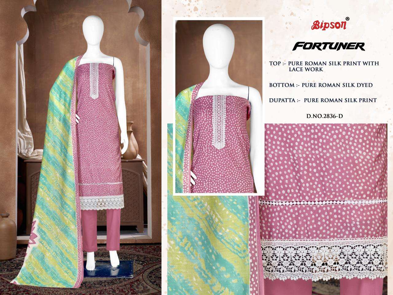 BIPSON FORTUNER - 2836 Salwar suits suppliers in Kolkata