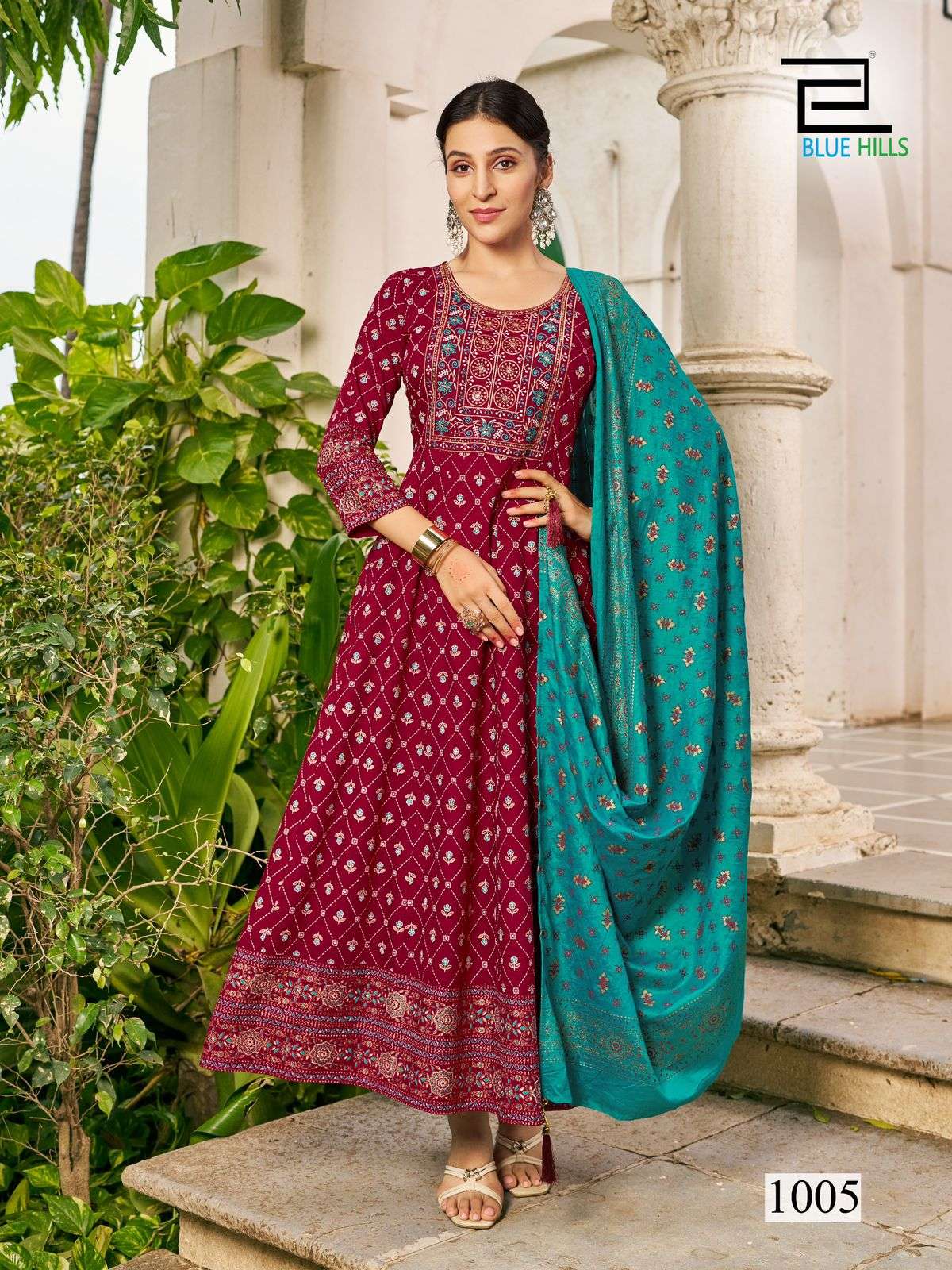 Blue Hills Senorita surat kurti wholesale