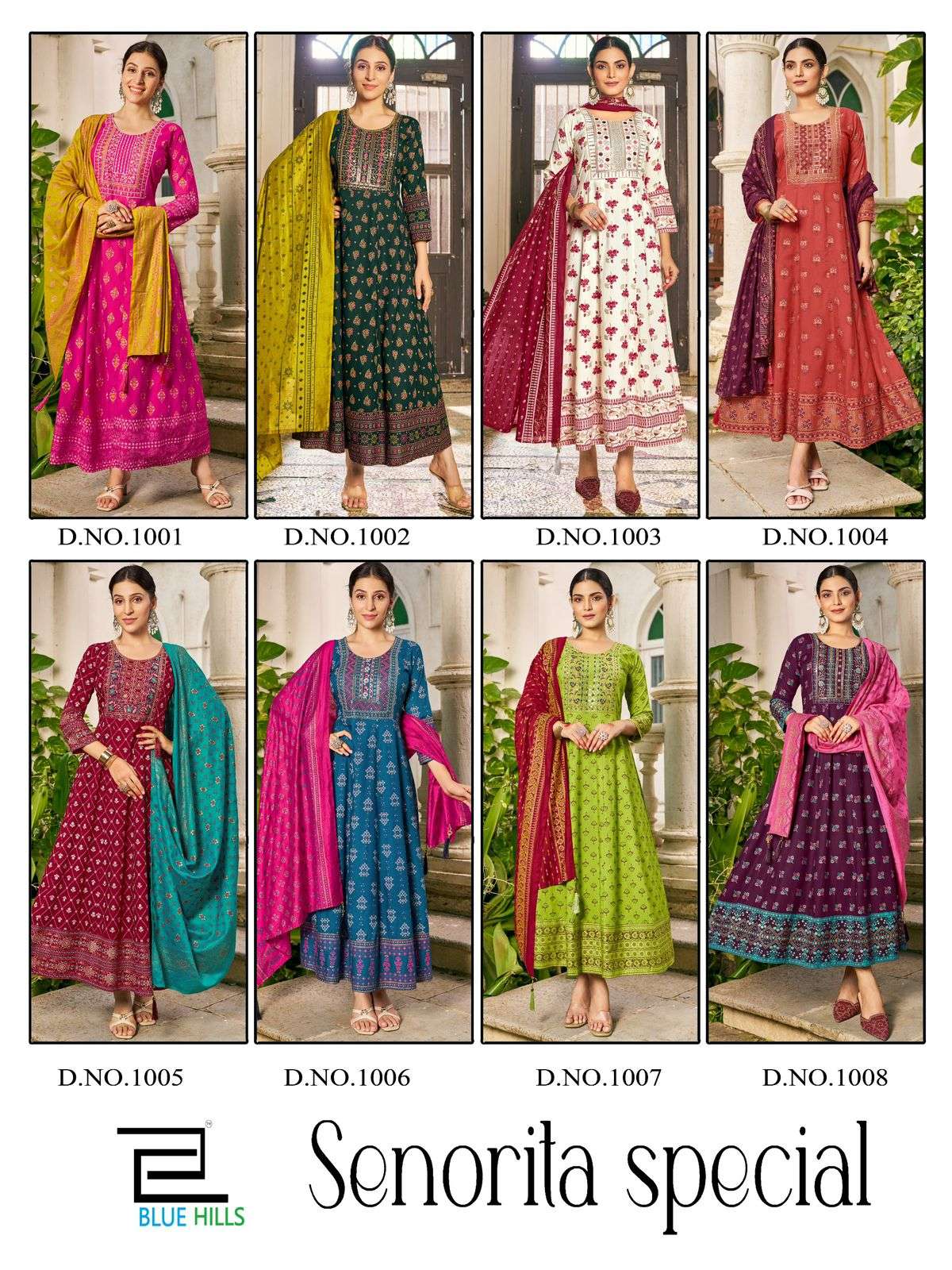 Blue Hills Senorita surat kurti wholesale