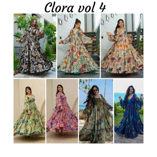 Clora vol 4 Gown Wholesale Indian clothing