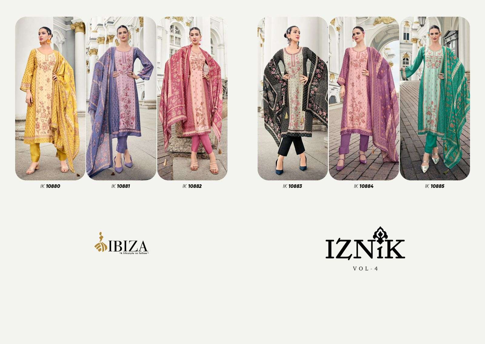 Ibiza Iznik Vol 4 Designer Pakistani suits