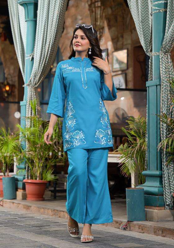 Label Khoj Cord-Set Party wear Kurtis wholesale in Gujarat