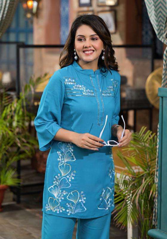 Label Khoj Cord-Set Party wear Kurtis wholesale in Gujarat