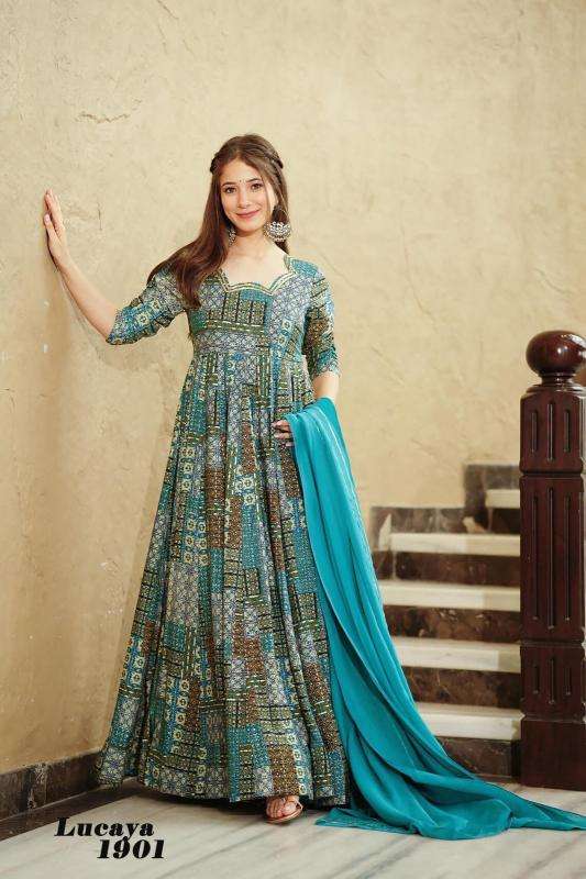 Lucaya vol 19 Printed Gown Wholesale Indian Kurtis