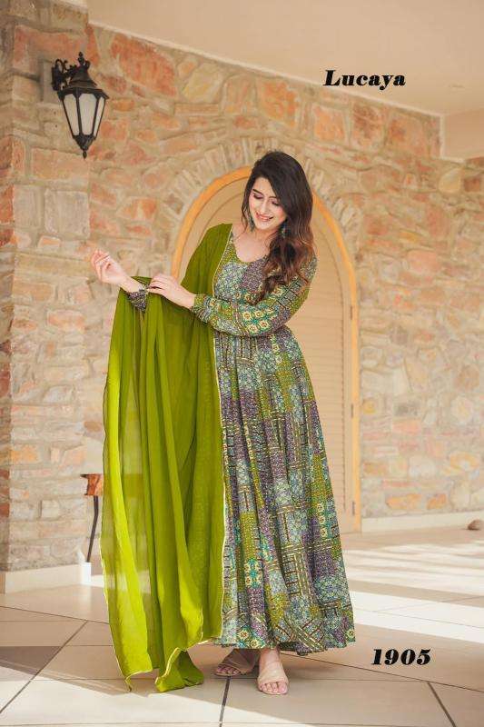 Lucaya vol 19 Printed Gown Wholesale Indian Kurtis