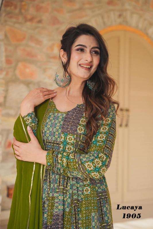 Lucaya vol 19 Printed Gown Wholesale Indian Kurtis