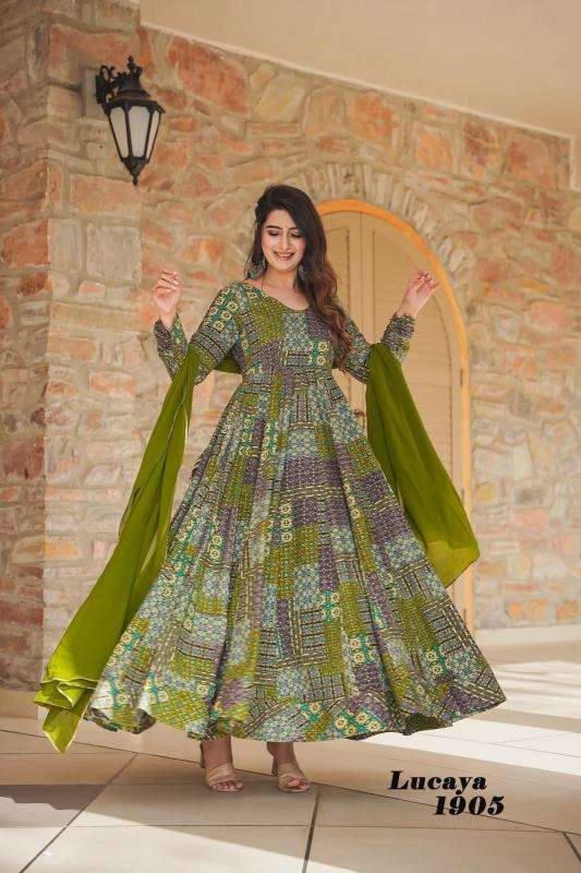 Lucaya vol 19 Printed Gown Wholesale Indian Kurtis