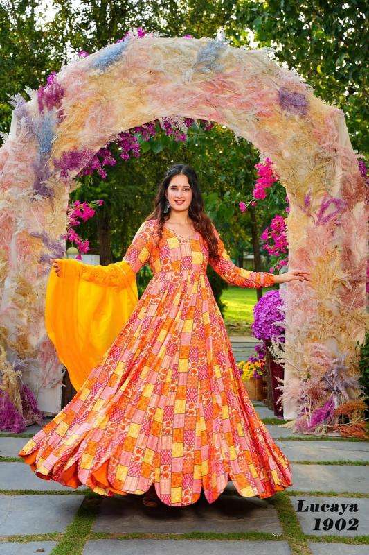 Lucaya vol 19 Printed Gown Wholesale Indian Kurtis