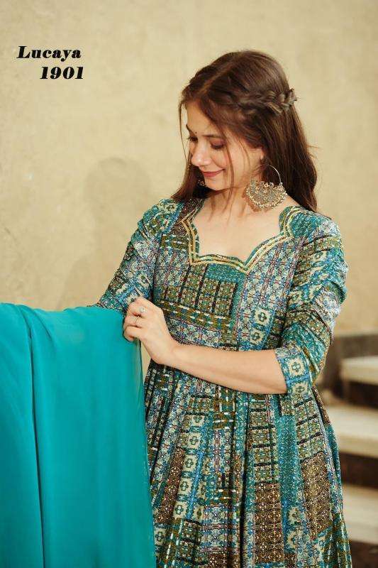 Lucaya vol 19 Printed Gown Wholesale Indian Kurtis