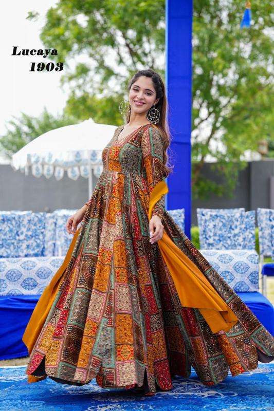 Lucaya vol 19 Printed Gown Wholesale Indian Kurtis