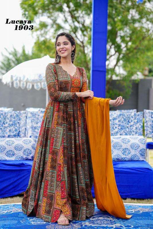 Lucaya vol 19 Printed Gown Wholesale Indian Kurtis