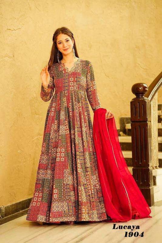 Lucaya vol 19 Printed Gown Wholesale Indian Kurtis